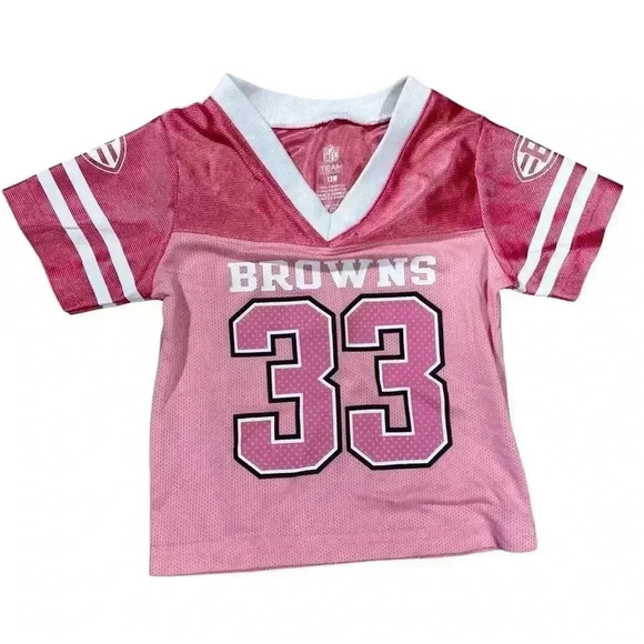 NFL Cleveland Browns Richardson Pink Jersey Girls 12 Months - Picture 1 of 3